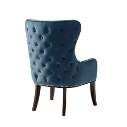 Kirklands Home Accent Chairs|Ivey Button Tufted Accent Chair Blue