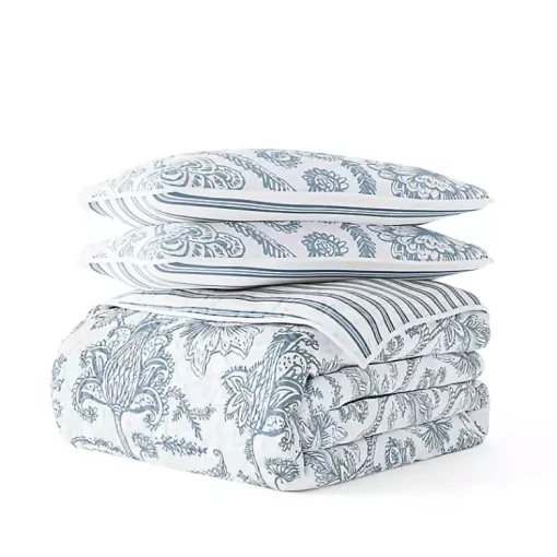 Kirklands Home Quilts|Blue Jacobean Reversible 2-pc. Twin Quilt Set
