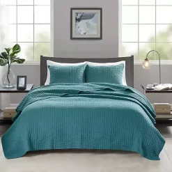 Kirklands Home Bedspreads & Coverlets|Jaxson 3-pc. Reversible King Coverlet Set Blue