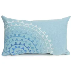Kirklands Home Outdoor Cushions & Pillows|Lamontage Swirl Outdoor Lumbar Pillow Blue