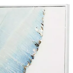 Kirklands Home Framed Art|Blue Leaves Coastal Metal Art Print