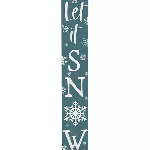 Discount Blue Let It Snow Porch Board Outdoor Christmas Decorations