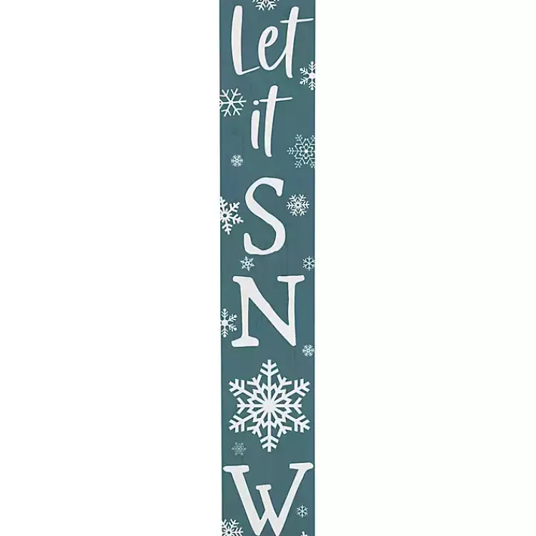 Discount Blue Let It Snow Porch Board Outdoor Christmas Decorations
