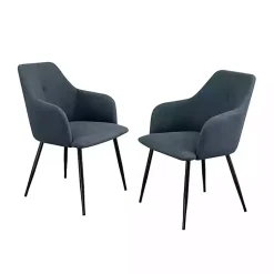 Kirklands Home Dining Chairs|Lily Upholstered Dining Chairs, Set of 2 Blue