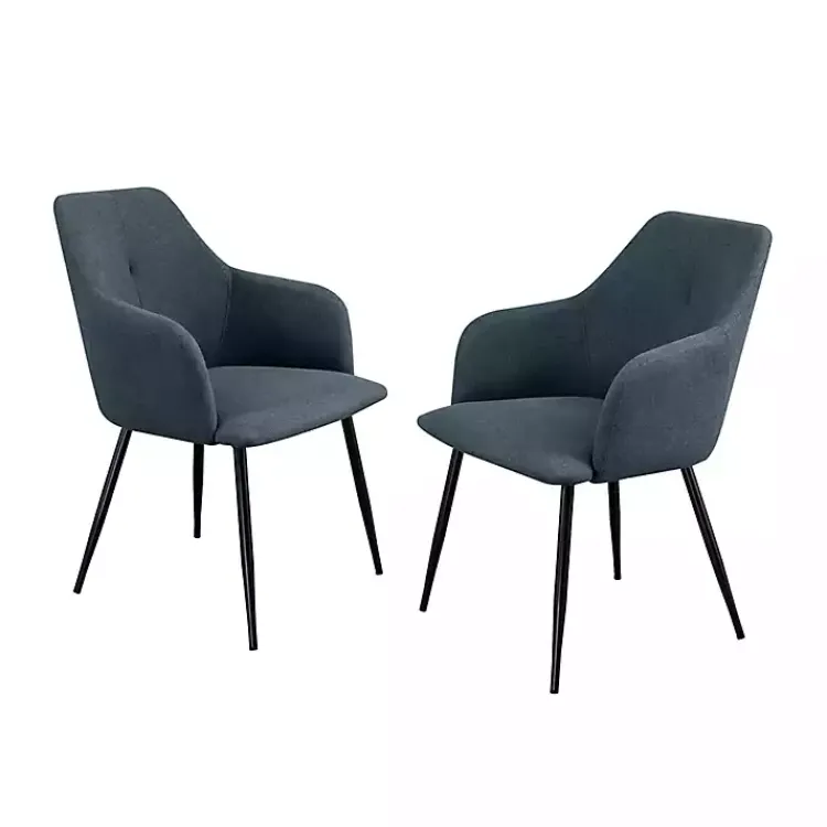 Kirklands Home Dining Chairs|Lily Upholstered Dining Chairs, Set of 2 Blue