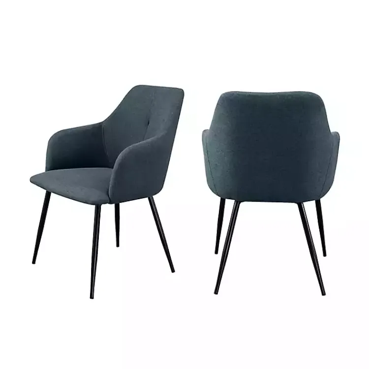 Kirklands Home Dining Chairs|Lily Upholstered Dining Chairs, Set of 2 Blue