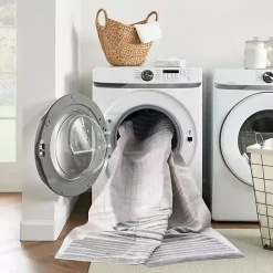 Kirklands Home Area Rugs|Blue Linear Geometric Washable Area Rug, 6x9