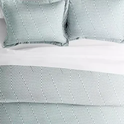 Kirklands Home Duvets|Blue Linear 3-pc. Queen Duvet Cover Set
