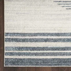 Kirklands Home Area Rugs|Blue Linear Sphere Washable Accent Rug, 2x4