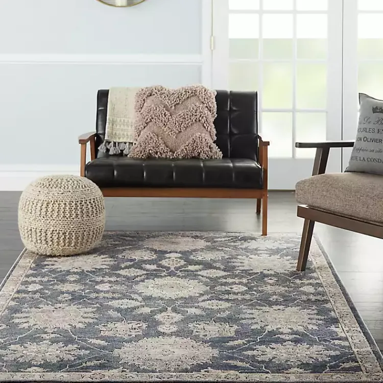 Kirklands Home Area Rugs|Blue Lush Vines Area Rug, 4x6