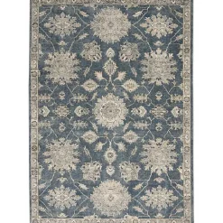 Kirklands Home Area Rugs|Blue Lush Vines Area Rug, 5x7