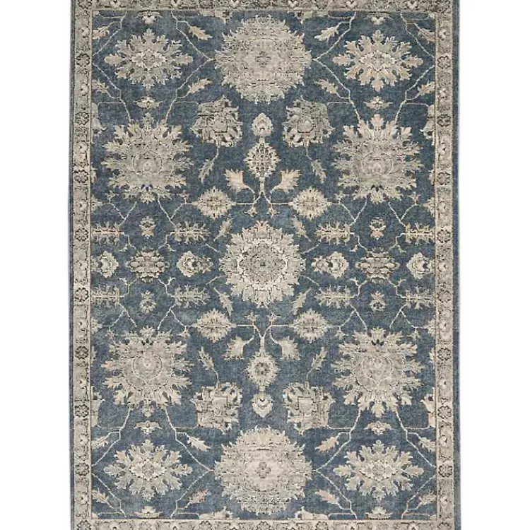 Kirklands Home Area Rugs|Blue Lush Vines Area Rug, 5x7