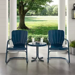 Kirklands Home Outdoor Sets|Madison 3-pc. Chat Set Blue