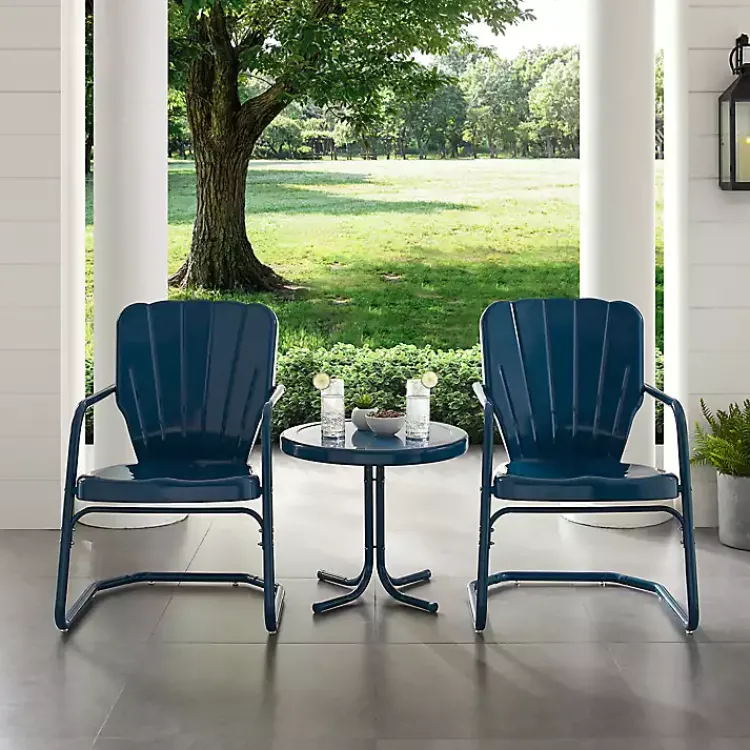 Kirklands Home Outdoor Sets|Madison 3-pc. Chat Set Blue