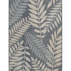 Kirklands Home Outdoor Rugs|Blue Malibu Leafy Outdoor Area Rug, 7x10