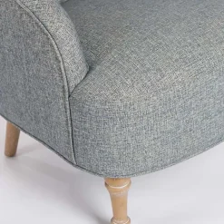 Kirklands Home Accent Chairs|Maria Curved Accent Chair Blue