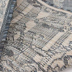 Kirklands Home Outdoor Rugs|Medallion Lava Indoor/Outdoor Area Rug, 7x9 Blue