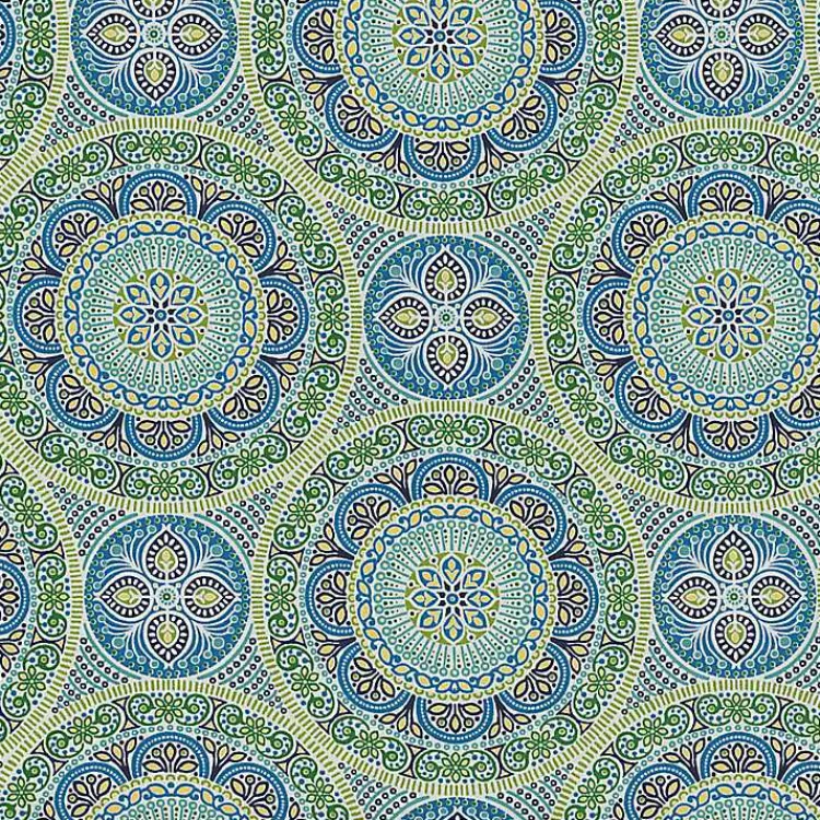 Kirklands Home Outdoor Cushions & Pillows|Blue Medallion Outdoor Chair Cushion