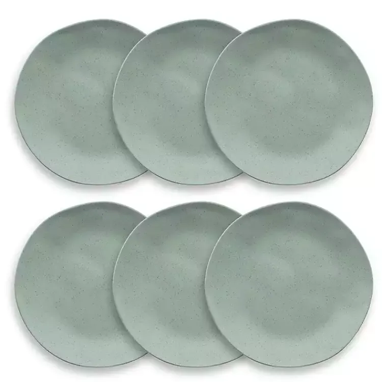 Kirklands Home Outdoor Dining|Melamine Santal Salad Plates, Set of 6 Blue