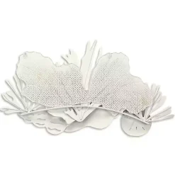 Kirklands Home Wall Plaques|Blue Metal Reef and Shell Wall Plaque