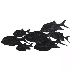 Kirklands Home Wall Plaques|Metal School of Fish Wall Plaque Blue