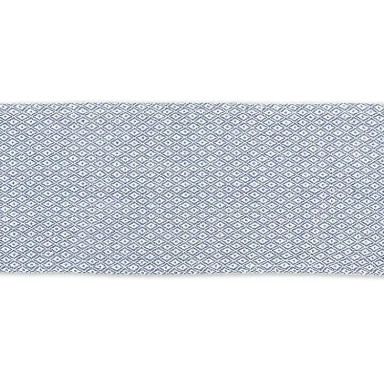 Kirklands Home Table Linens|Mini Diamond Fringe End Table Runner, 108 in. Blue