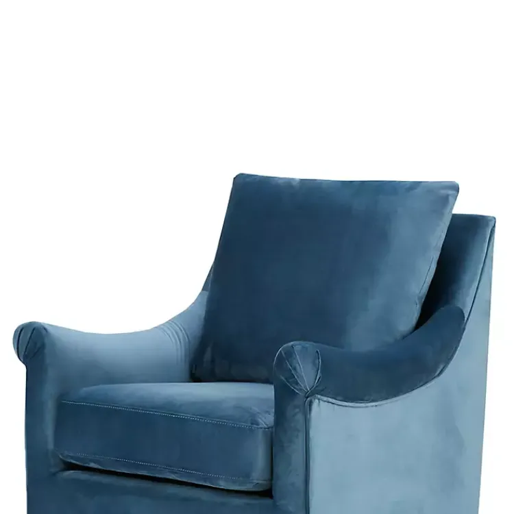 Kirklands Home Accent Chairs|Mora Swivel Accent Chair Blue