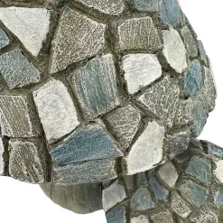 Kirklands Home Garden Statues|Blue Mosaic Mushrooms Outdoor Statue