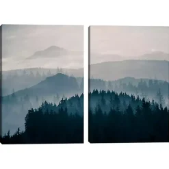 Kirklands Home Canvas Art|Blue Mountain Canvas Prints, Set of 2