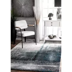 Kirklands Home Area Rugs|Blue Nora Abstract Area Rug, 5x8
