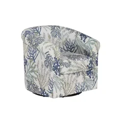 Kirklands Home Accent Chairs|Ocean Bonnie Swivel Accent Chair Blue