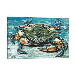 Kirklands Home Canvas Art|Palette Crab Canvas Art Print Blue