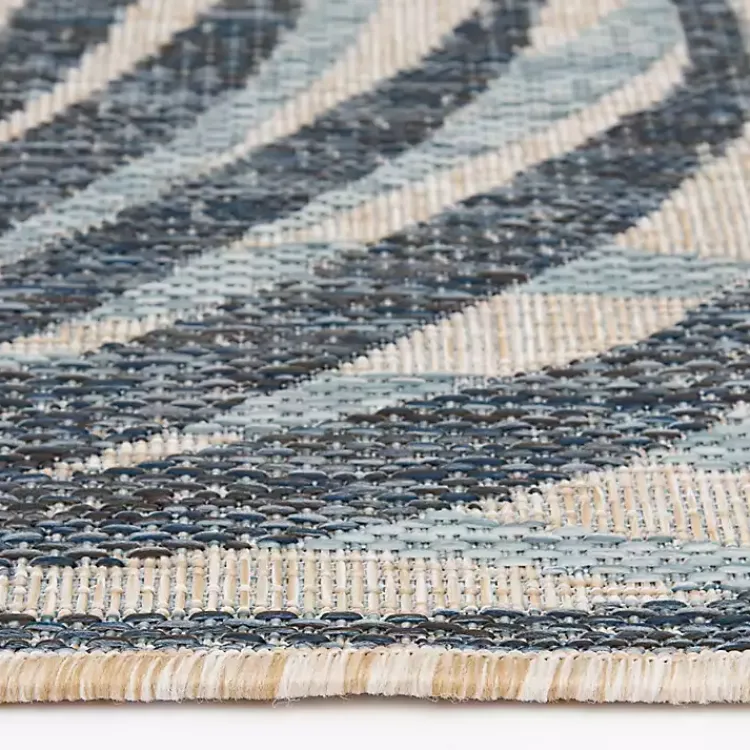 Kirklands Home Outdoor Rugs|Palm Fronds Lava Indoor/Outdoor Area Rug, 5x7 Blue