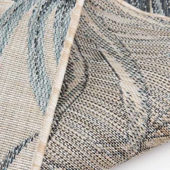 Kirklands Home Outdoor Rugs|Palm Fronds Lava Indoor/Outdoor Area Rug, 5x7 Blue