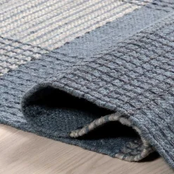 Kirklands Home Area Rugs|Plaid Emily Henderson x RugsUSA Area Rug, 5x8 Blue