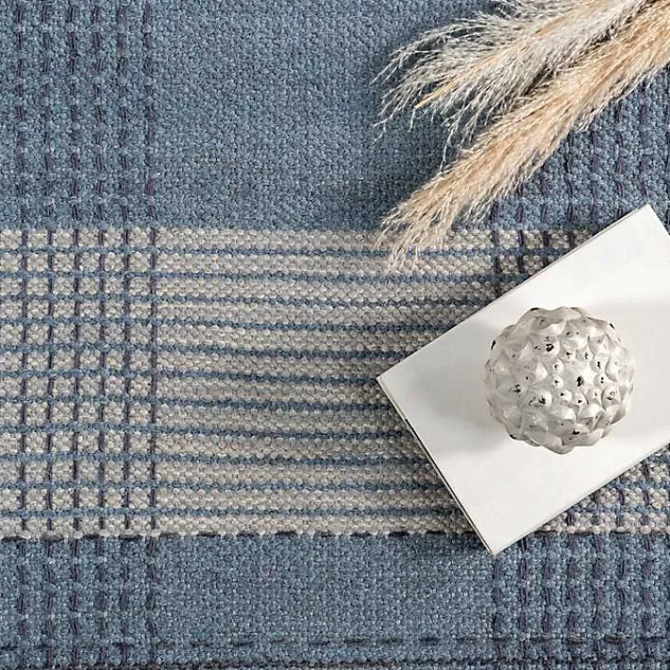 Kirklands Home Area Rugs|Plaid Emily Henderson x RugsUSA Area Rug, 5x8 Blue