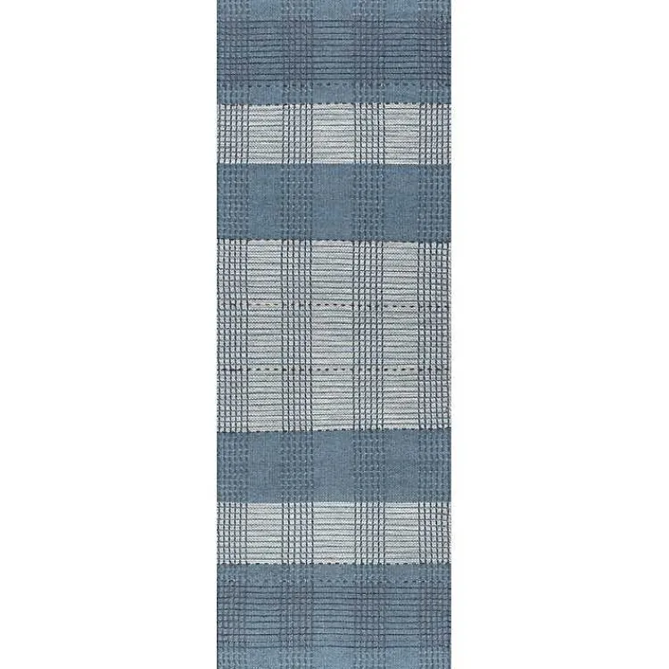 Kirklands Home Area Rugs|Plaid Emily Henderson x RugsUSA Runner, 2x8 Blue