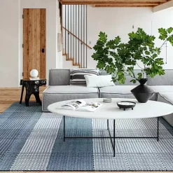 Kirklands Home Area Rugs|Plaid Emily Henderson x RugsUSA Rug, 8x10 Blue