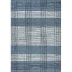 Kirklands Home Area Rugs|Plaid Emily Henderson x RugsUSA Area Rug, 4x6 Blue