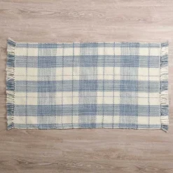 Kirklands Home Accent Rugs|Plaid Leland Scatter Rug Blue