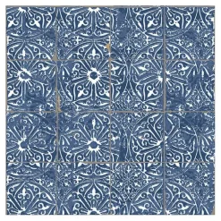 Kirklands Home Wall Murals & Wallpaper|Provincial Tiles Peel & Stick Wallpaper Blue