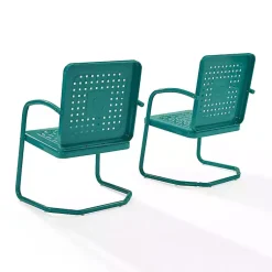 Kirklands Home Outdoor Seating|Retro Basket Weave Chairs, Set of 2 Blue