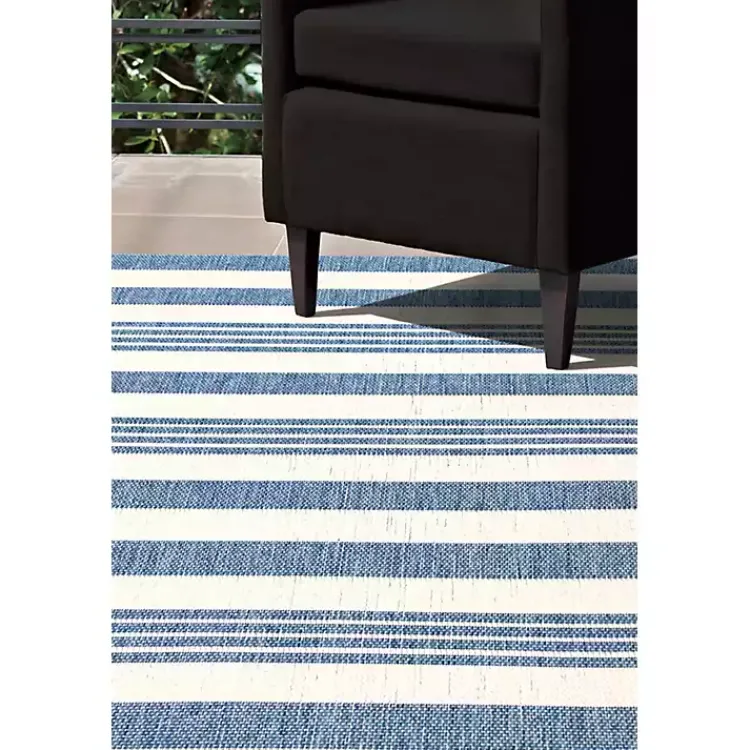 Kirklands Home Outdoor Rugs|Robin Stripe Outdoor Rug, 5x8 Blue