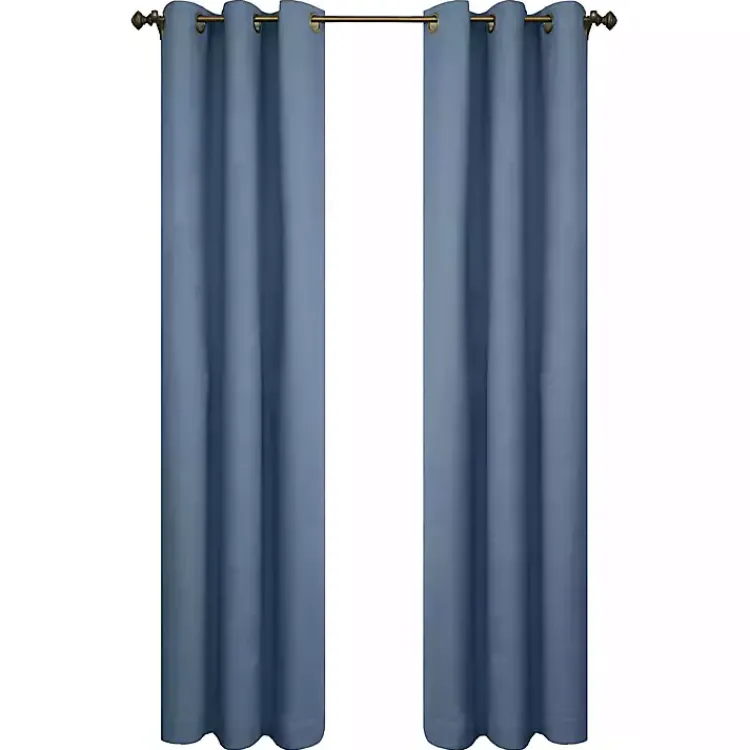 Kirklands Home Curtains & Drapes|Room Darkening Curtain Panel Set, 72 in. Blue