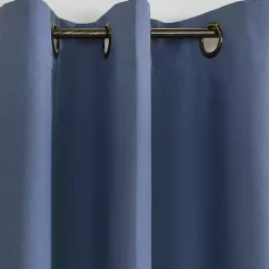 Kirklands Home Curtains & Drapes|Room Darkening Curtain Panel Set, 72 in. Blue