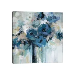 Kirklands Home Canvas Art|Rose Splash Canvas Art Print Blue