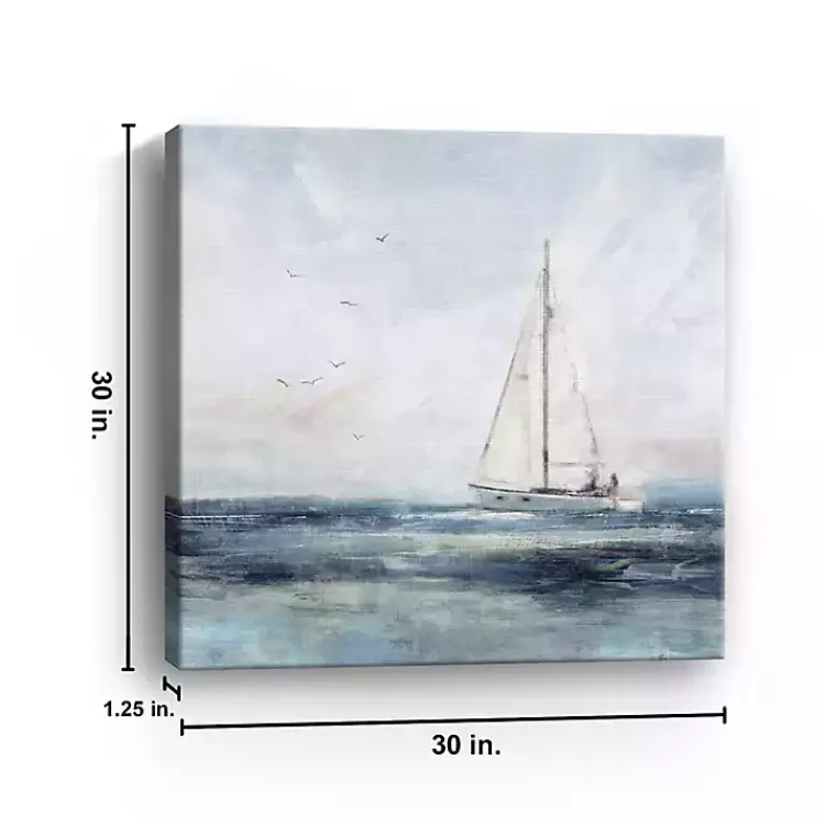 Kirklands Home Canvas Art|Sailing I Canvas Art Print Blue