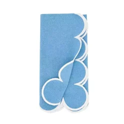Kirklands Home Table Linens|Scalloped Edge Napkins, Set of 4 Blue