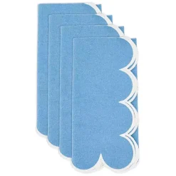 Kirklands Home Table Linens|Scalloped Edge Napkins, Set of 4 Blue