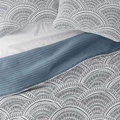 Kirklands Home Quilts|Blue Scalloped Reversible 2-pc. Twin Quilt Set